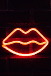 Mouth neon lights